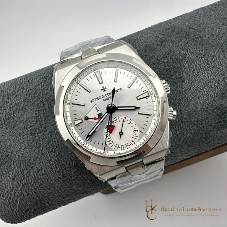 Vacheron Constantin Overseas Dual Time 7920V/210A-B333 angled dial view super clone watch