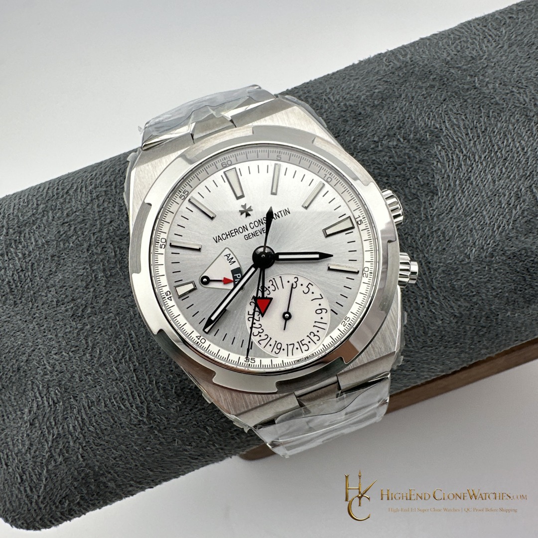 Vacheron Constantin Overseas Dual Time 7920V/210A-B333 angled dial view super clone watch