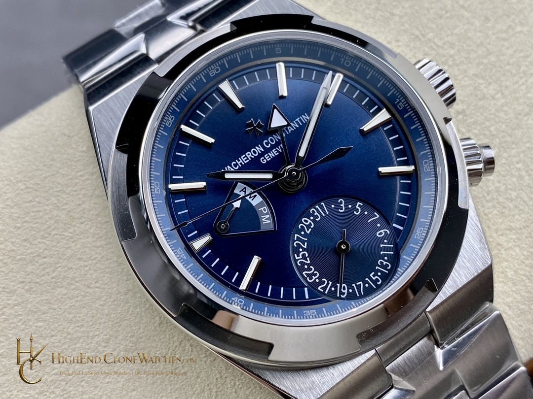 Vacheron Constantin Overseas Dual Time 7920V/210A-B334 angled dial view super clone watch