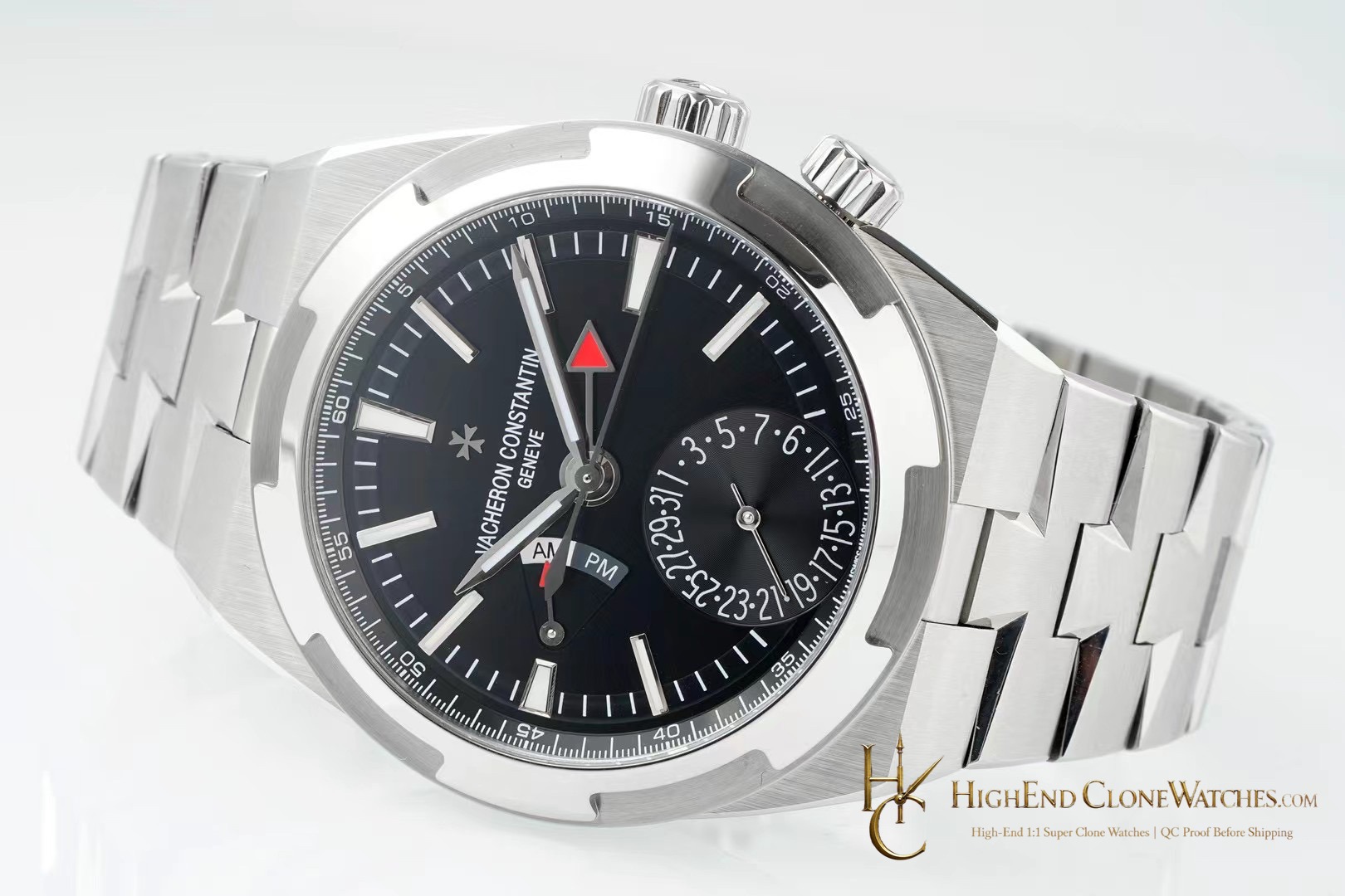 Vacheron Constantin Overseas Dual Time 7920V/210A-B546 angled dial view super clone watch