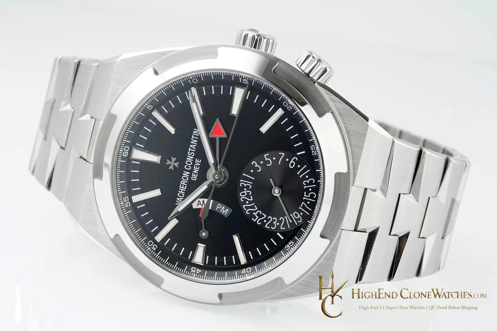 Vacheron Constantin Overseas Dual Time 7920V/210A-B546 angled dial view super clone watch