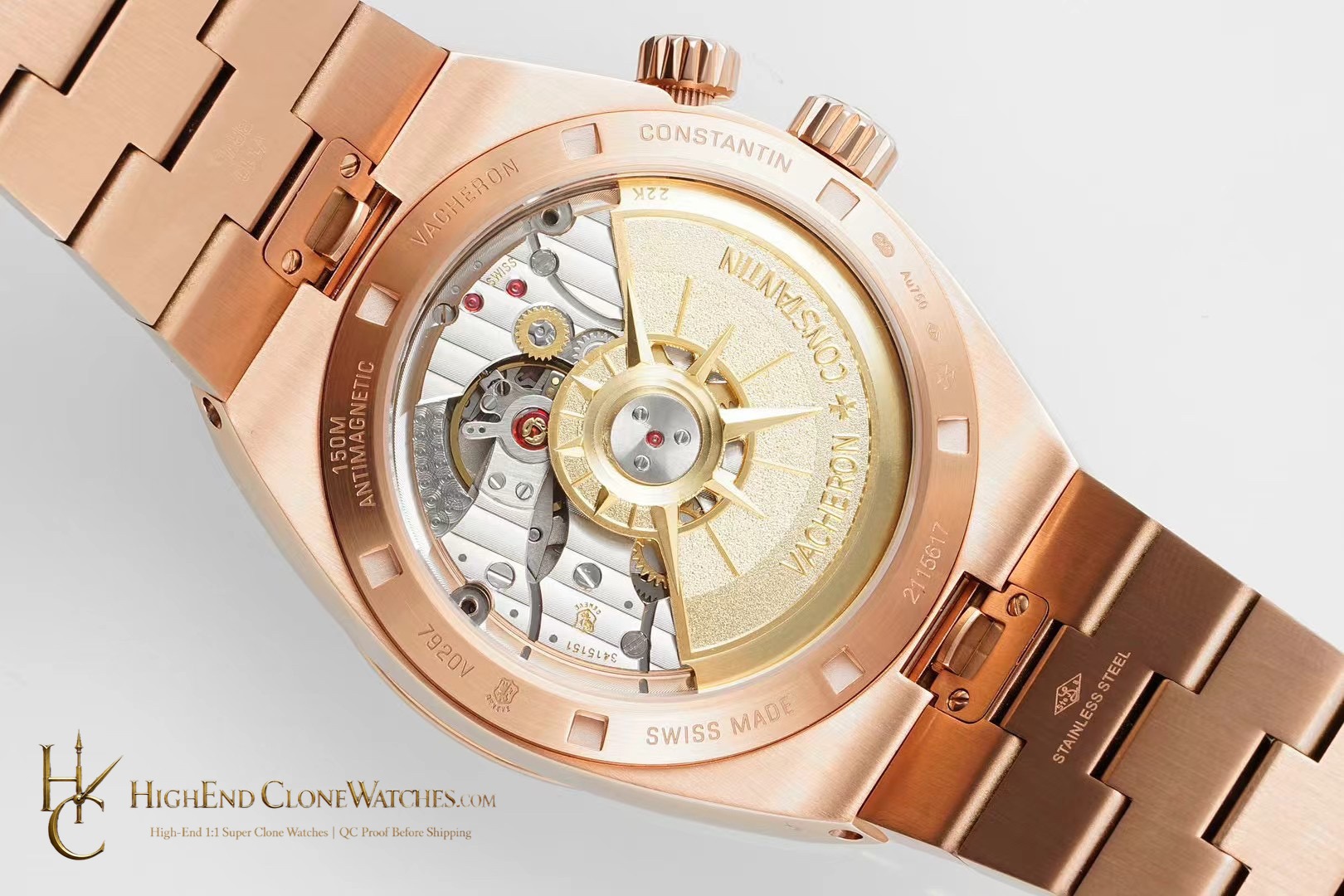 Vacheron Constantin Overseas Dual Time 7920V/210R-B965 buckle or clasp detail super clone watch