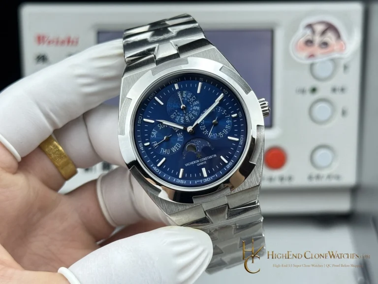 Vacheron Constantin Overseas Perpetual Calendar 4300V/220G-B945 angled dial view super clone watch