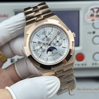 Vacheron Constantin Overseas Perpetual Calendar 4300V/220R-B064 angled dial view super clone watch
