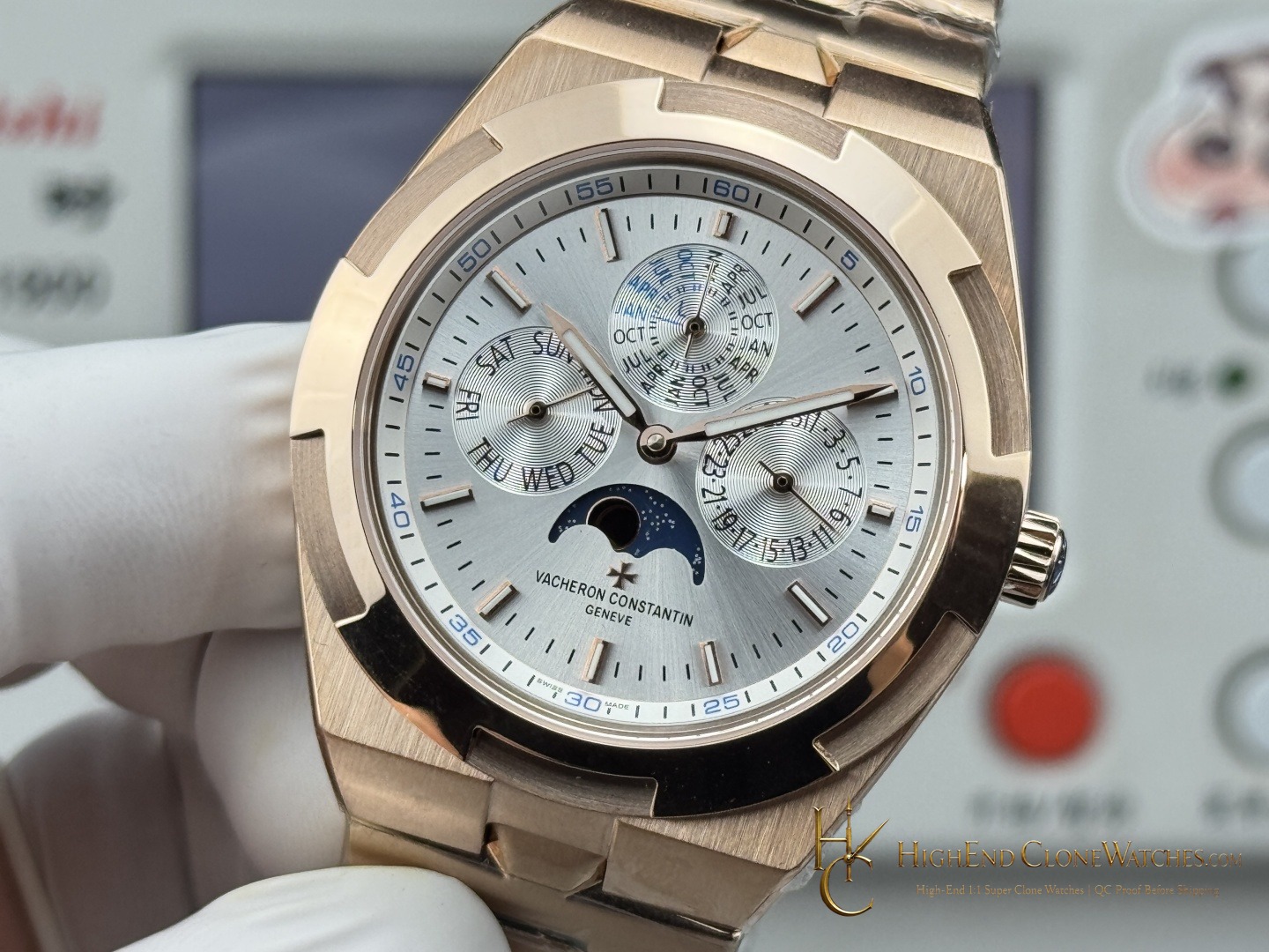 Vacheron Constantin Overseas Perpetual Calendar 4300V/220R-B064 side case profile super clone watch