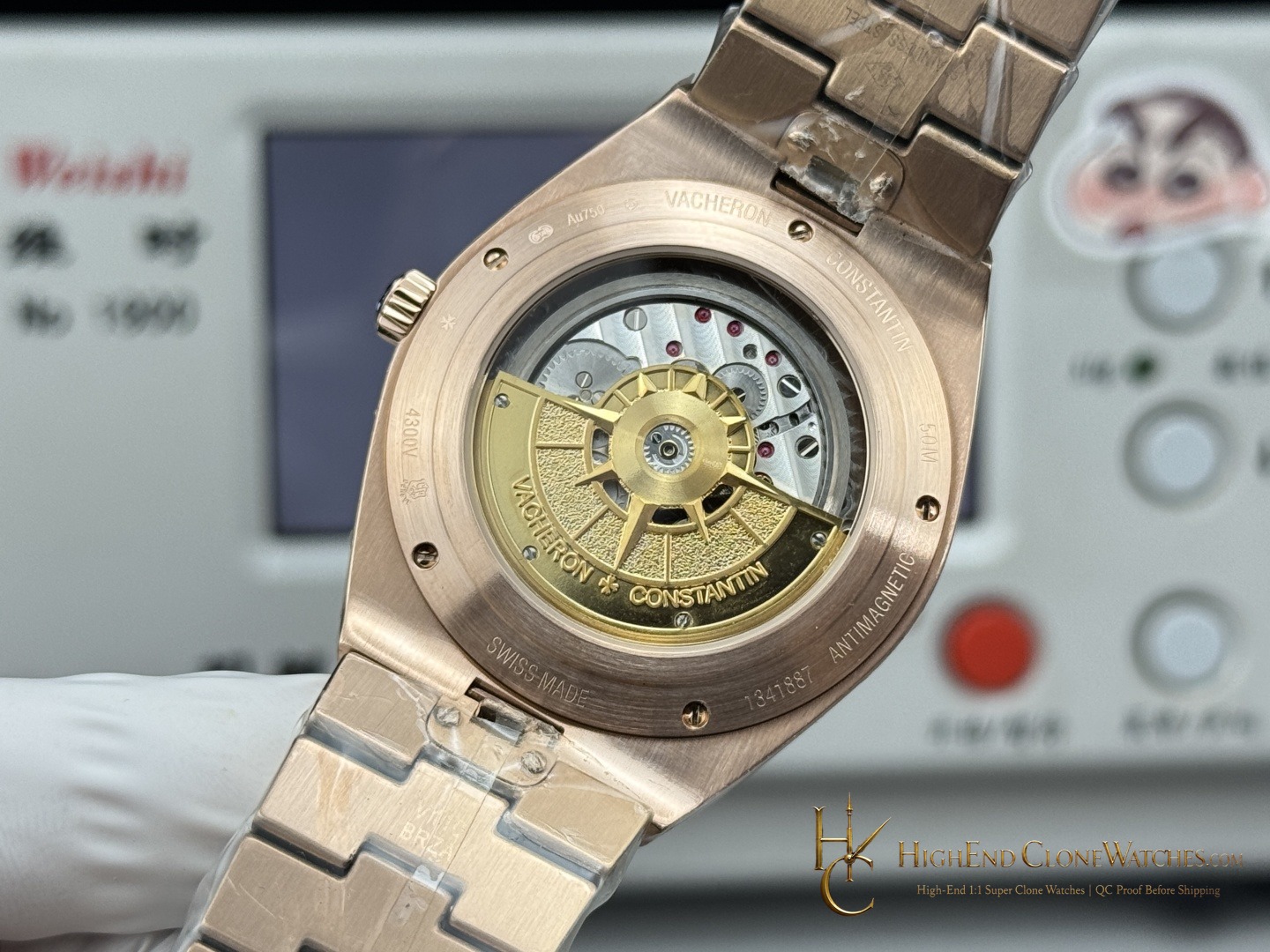 Vacheron Constantin Overseas Perpetual Calendar 4300V/220R-B064 buckle or clasp detail super clone watch