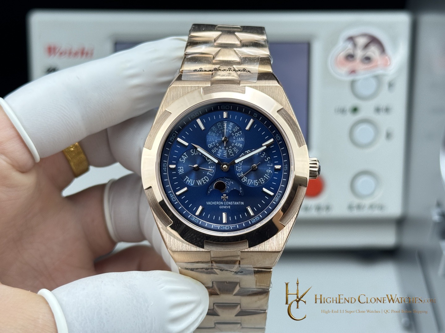 Vacheron Constantin Overseas Perpetual Calendar 4300V/220R-B509 front view super clone watch