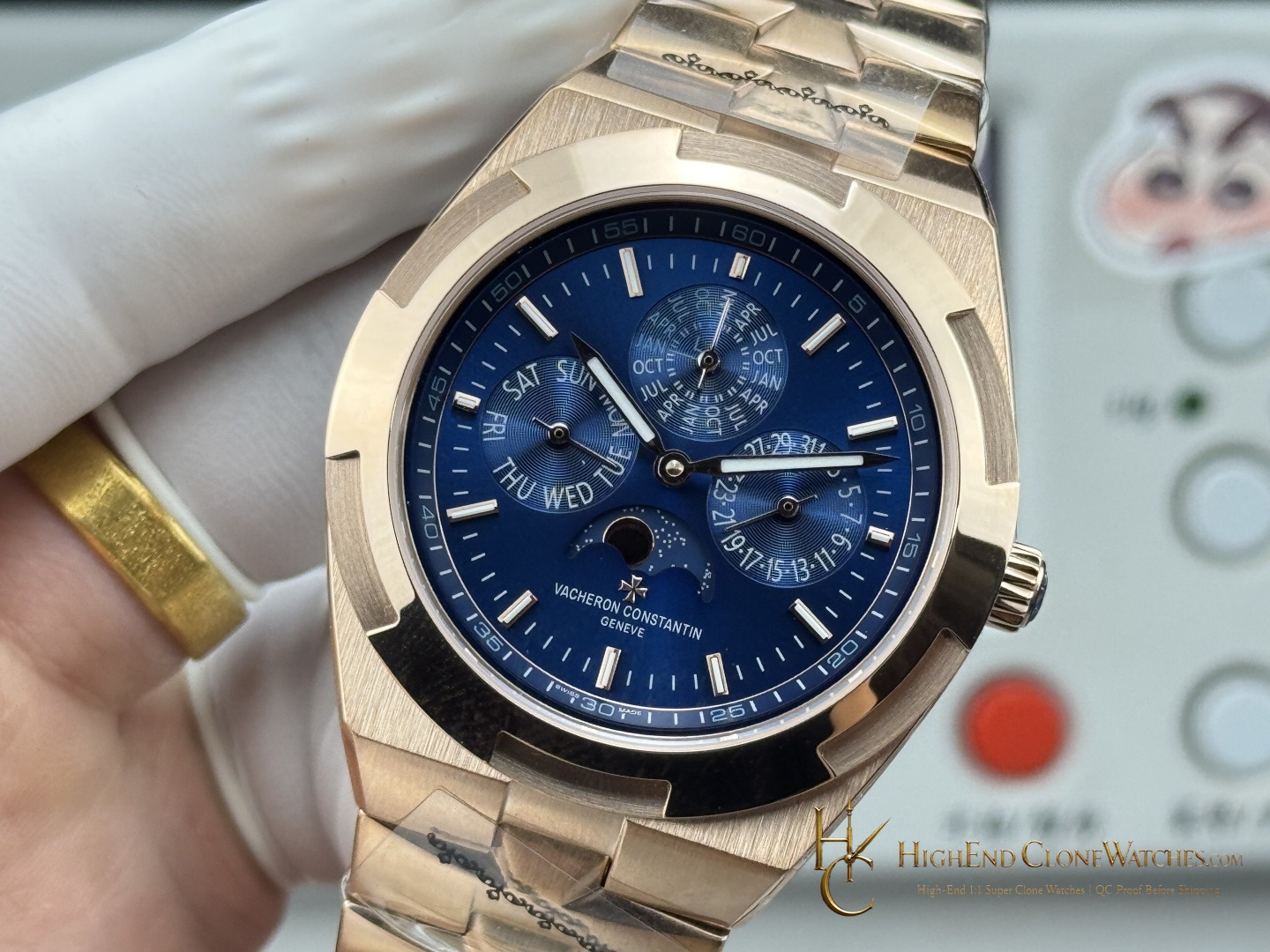 Vacheron Constantin Overseas Perpetual Calendar 4300V/220R-B509 side case profile super clone watch