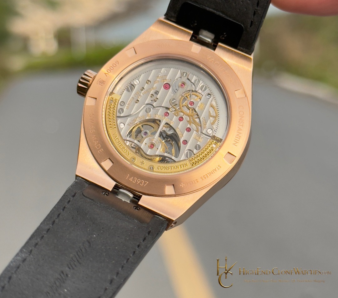 Vacheron Constantin Overseas Tourbillon 6000V/210R-B733 caseback view super clone watch
