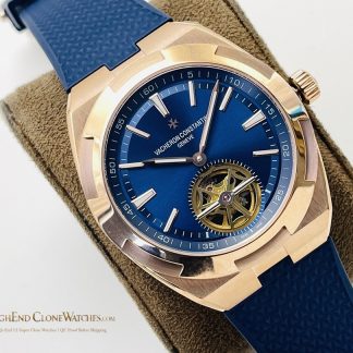 Vacheron Constantin Overseas Tourbillon 6000V/210R-B733 angled dial view super clone watch