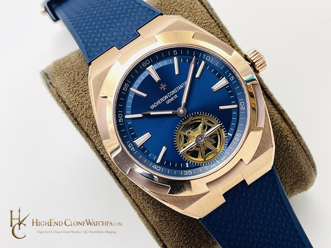 Vacheron Constantin Overseas Tourbillon 6000V/210R-B733 angled dial view super clone watch