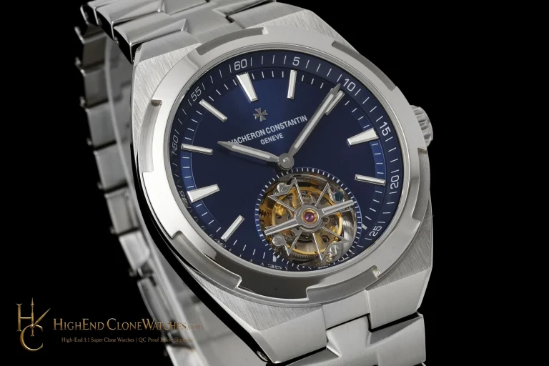 Vacheron Constantin Overseas Tourbillon 6000V/110A-B544 angled dial view super clone watch