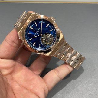 Vacheron Constantin Overseas Tourbillon 6000V/210R-B733 angled dial view super clone watch