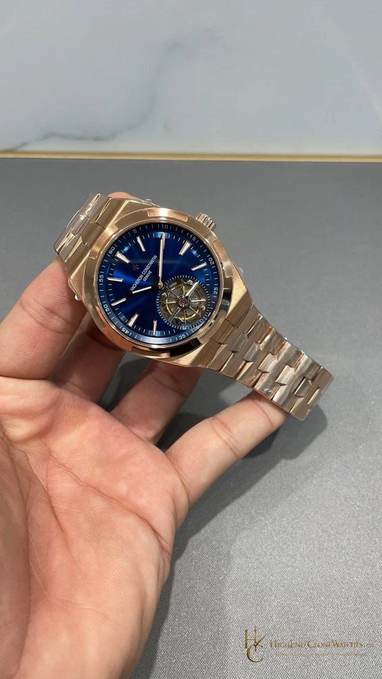 Vacheron Constantin Overseas Tourbillon 6000V/210R-B733 angled dial view super clone watch
