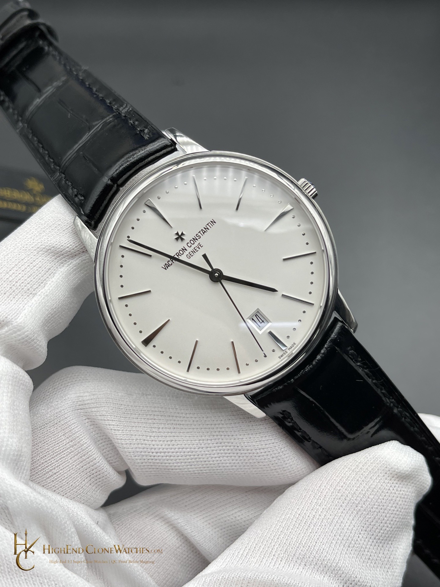 Vacheron Constantin Patrimony 85180/000G-9230 angled dial view super clone watch