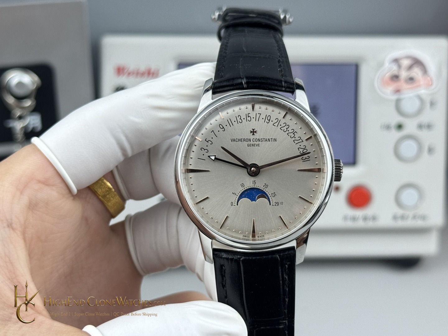Vacheron Constantin Patrimony Moon Phase Retrograde Date 4010U/000G-B330 front view super clone watch