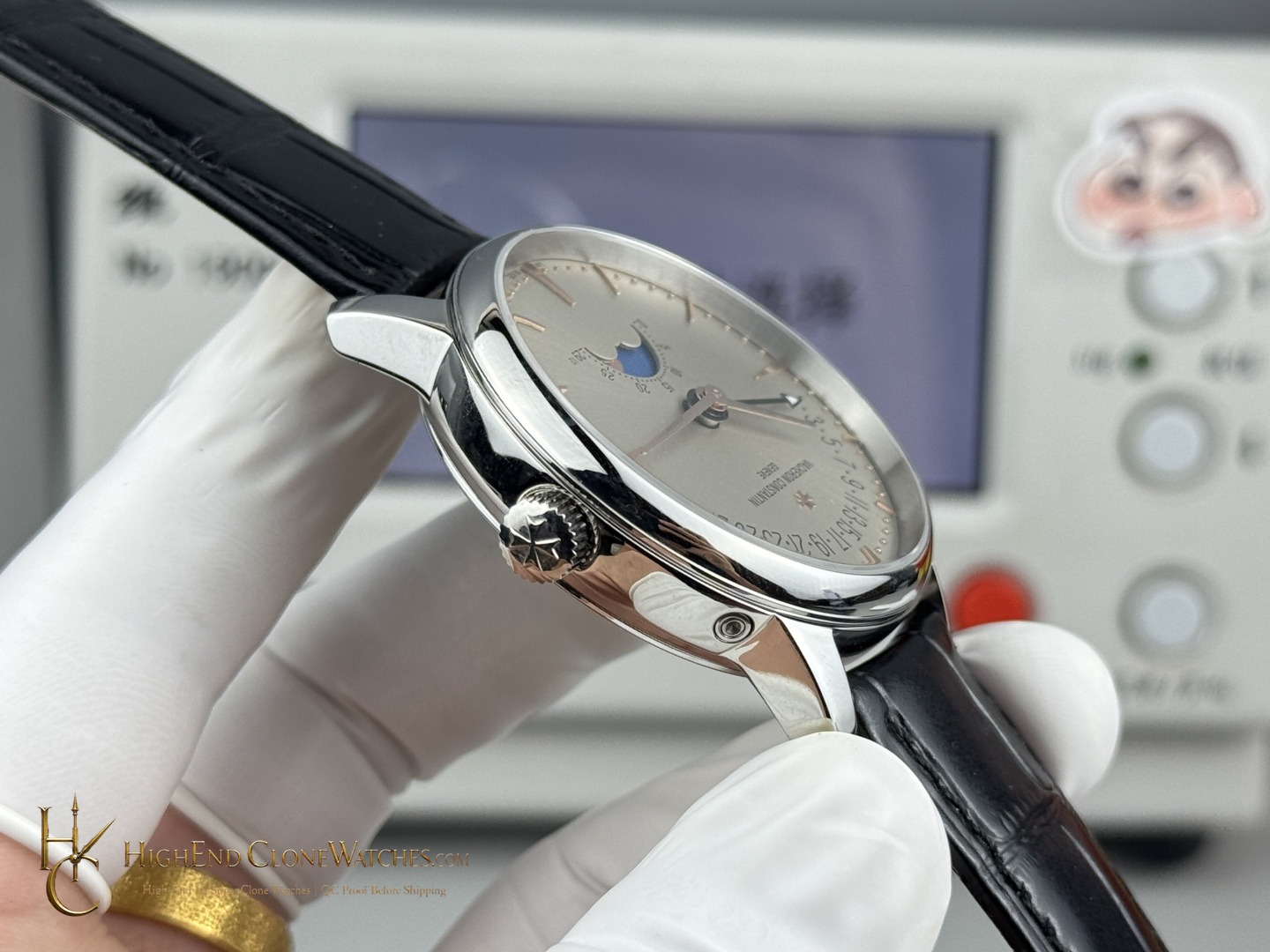 Vacheron Constantin Patrimony Moon Phase Retrograde Date 4010U/000G-B330 bracelet or strap fit super clone watch