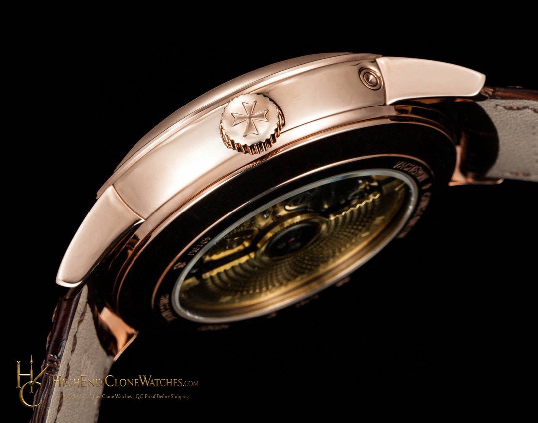 Vacheron Constantin Patrimony Retrograde Day-Date 4010U/000R-B329 crown and case detail super clone watch