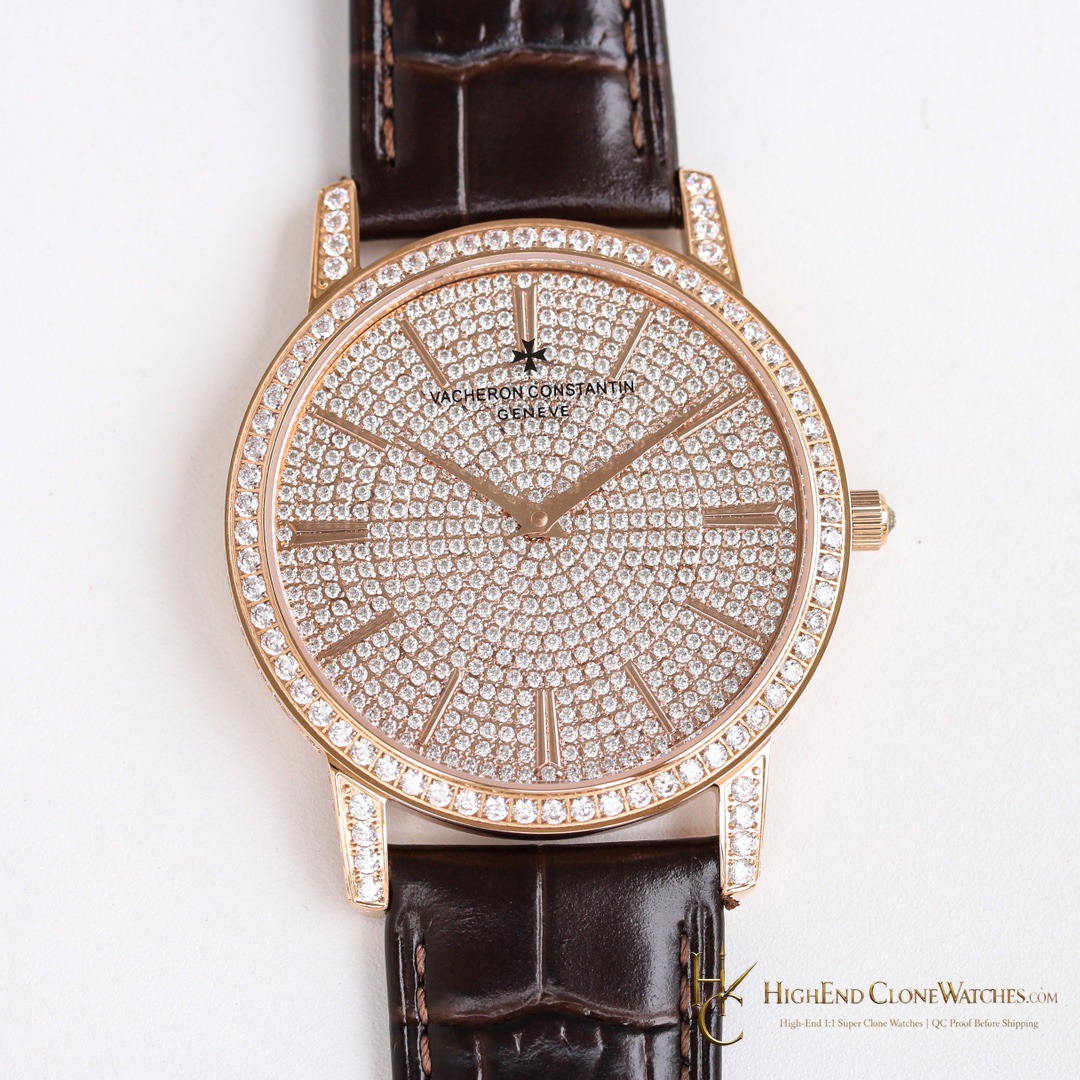 Vacheron Constantin Patrimony angled dial view super clone watch