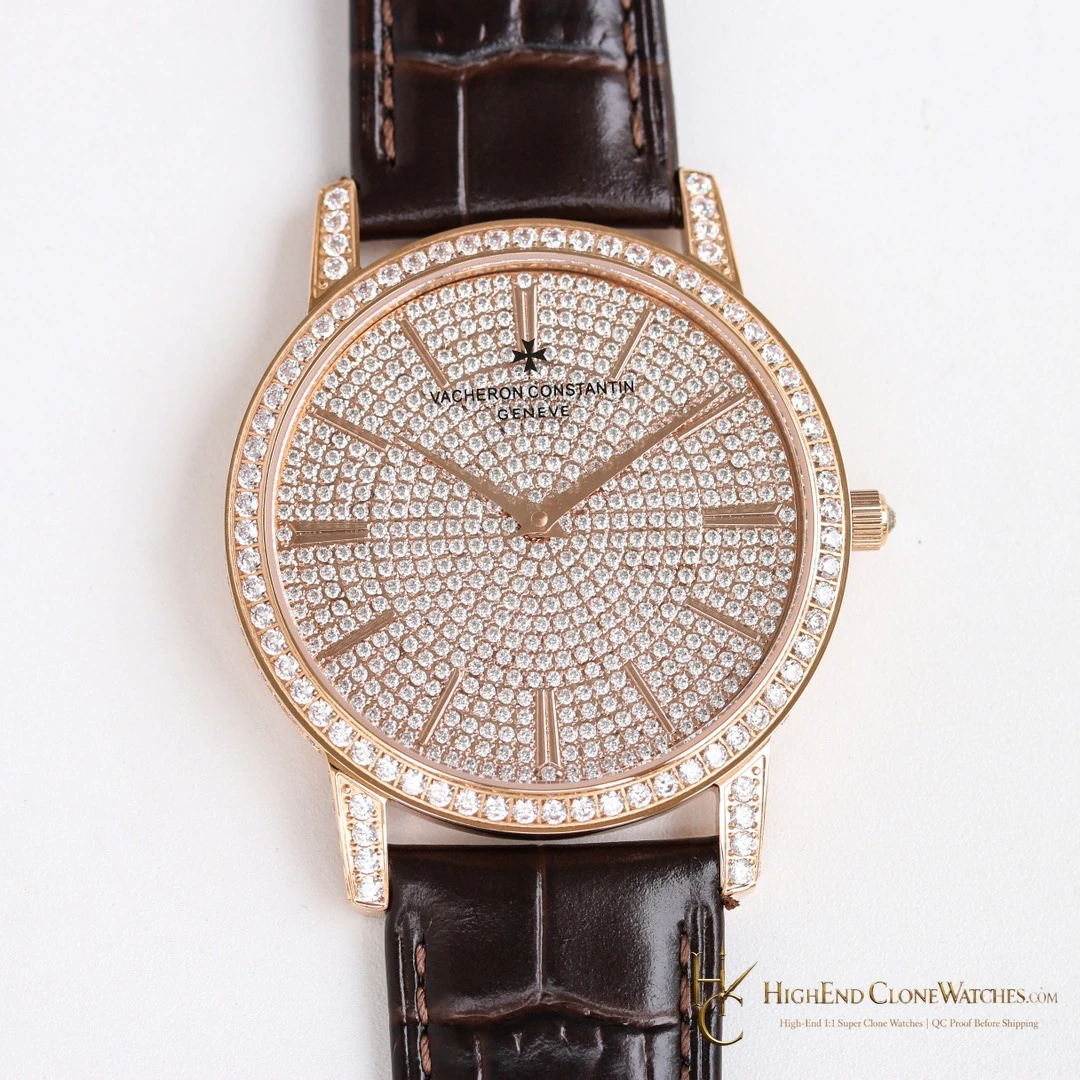 Vacheron Constantin Patrimony angled dial view super clone watch