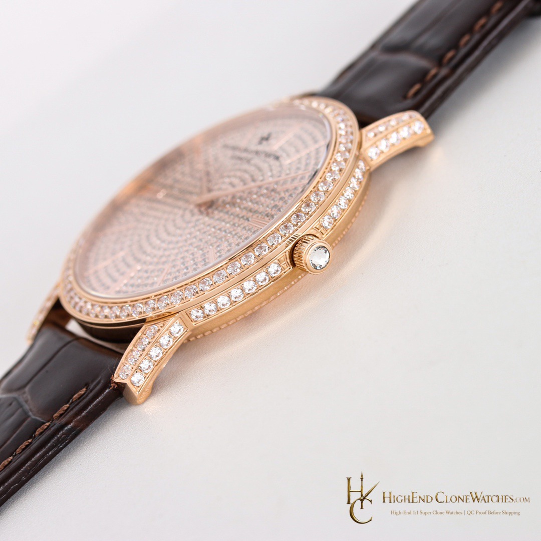 Vacheron Constantin Patrimony crown and case detail super clone watch