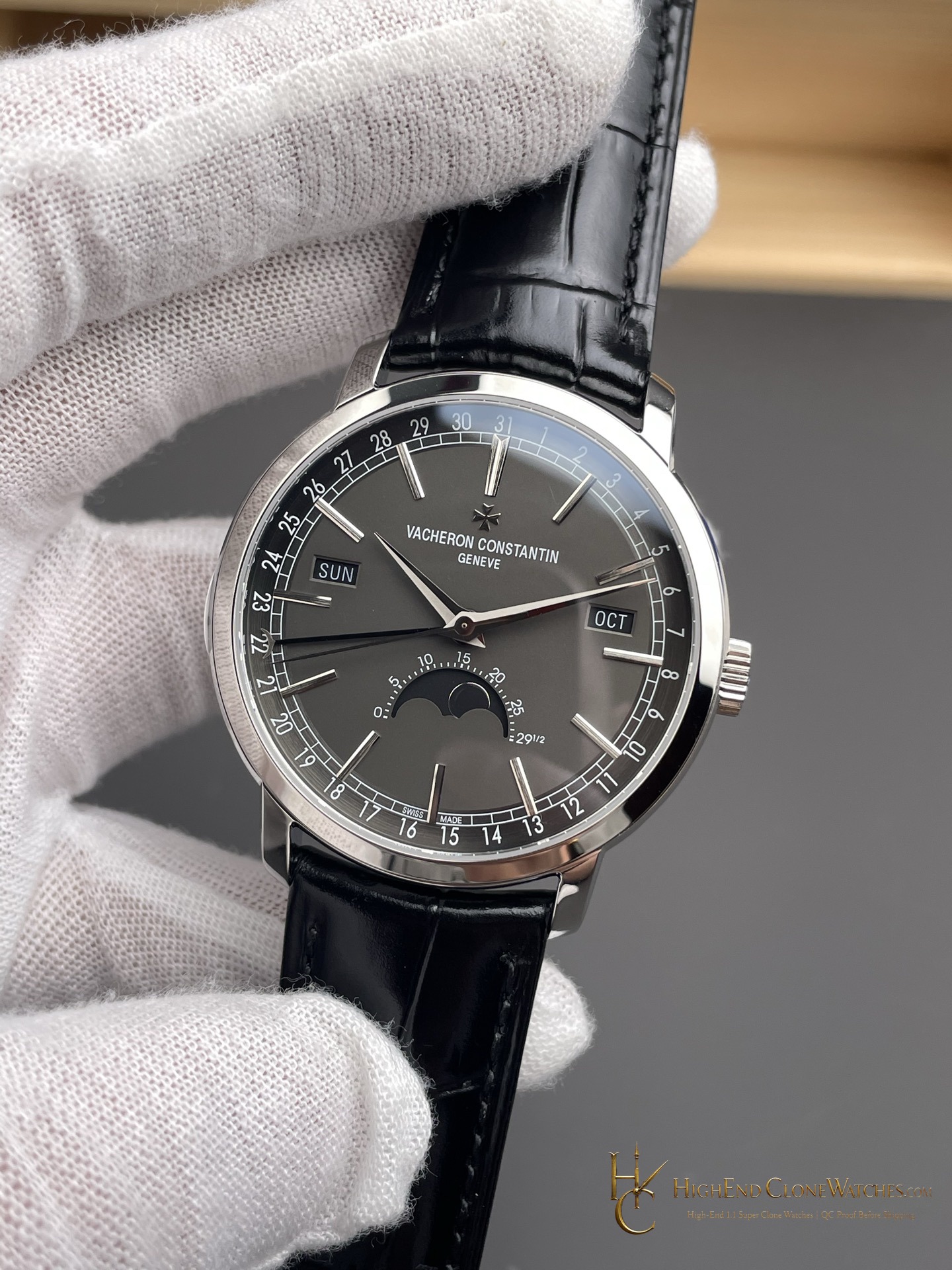 Vacheron Constantin Traditionnelle 4010T/000G-B740 angled dial view super clone watch