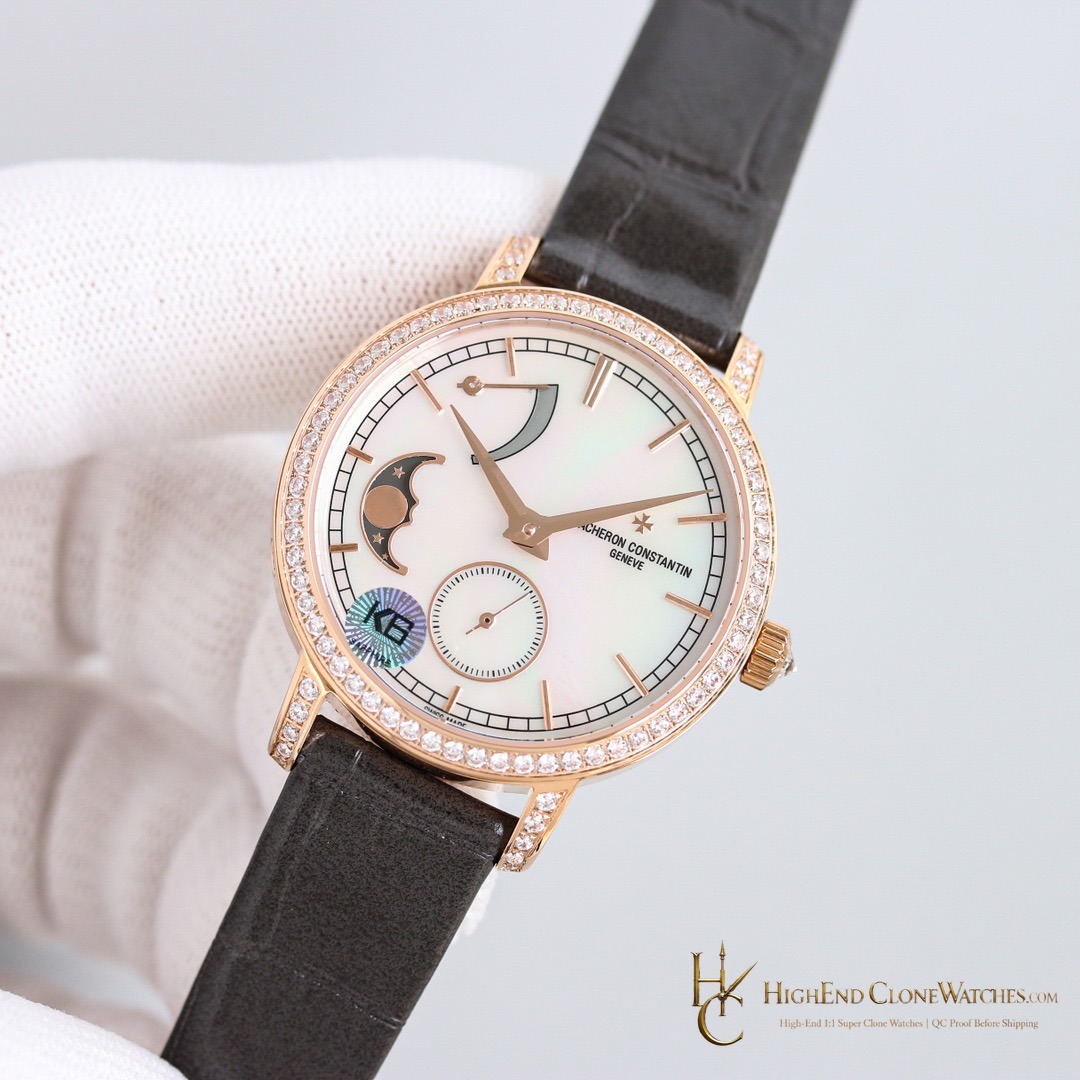 Vacheron Constantin Traditionnelle Moon Phase 83570/000R-9915 dial and marker detail super clone watch