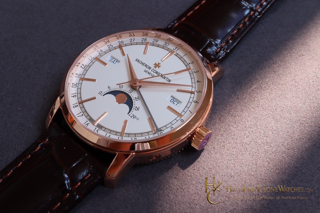 Vacheron Constantin Traditionnelle 4010T/000R-B344 angled dial view super clone watch