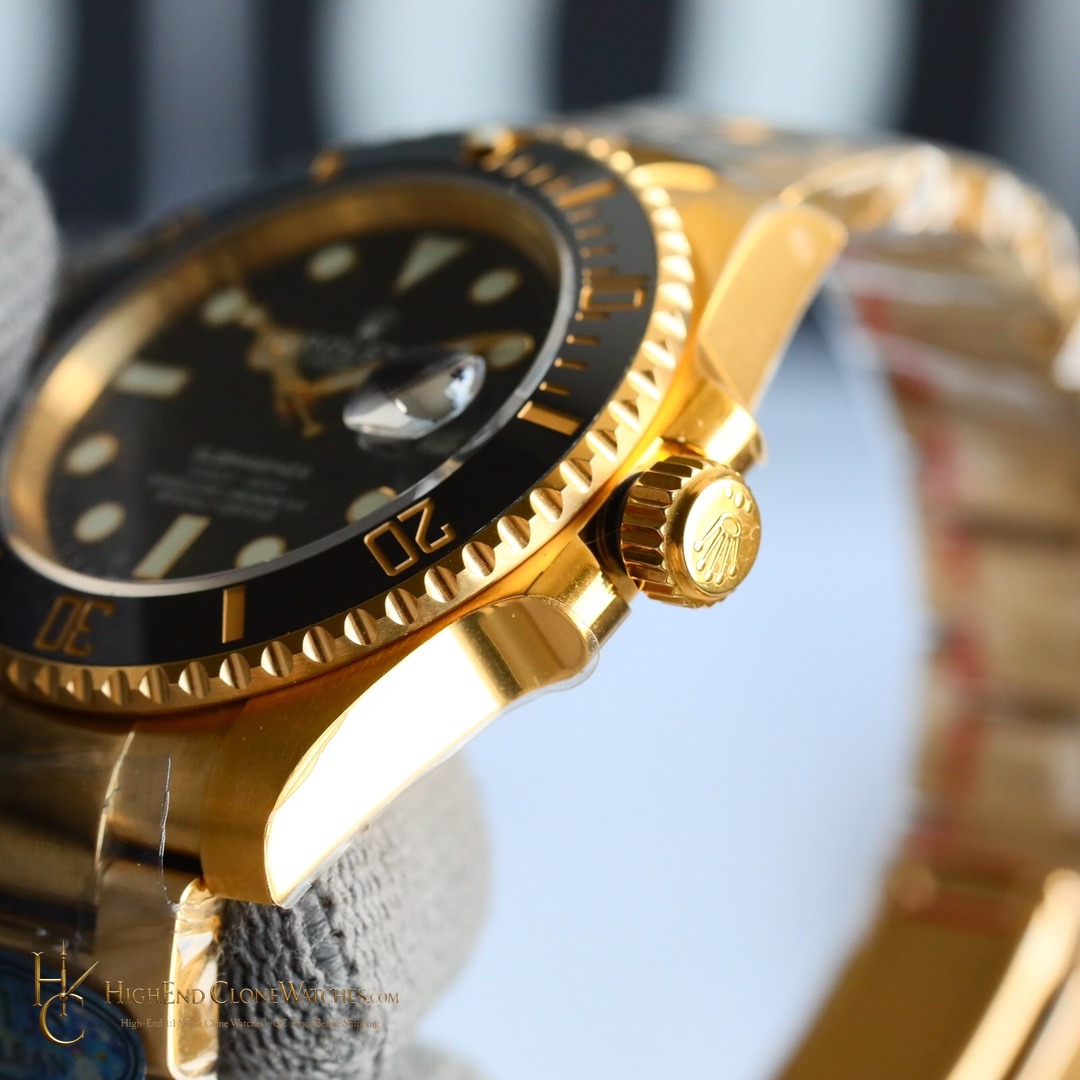 Rolex Submariner 126618LN crown and case detail super clone watch
