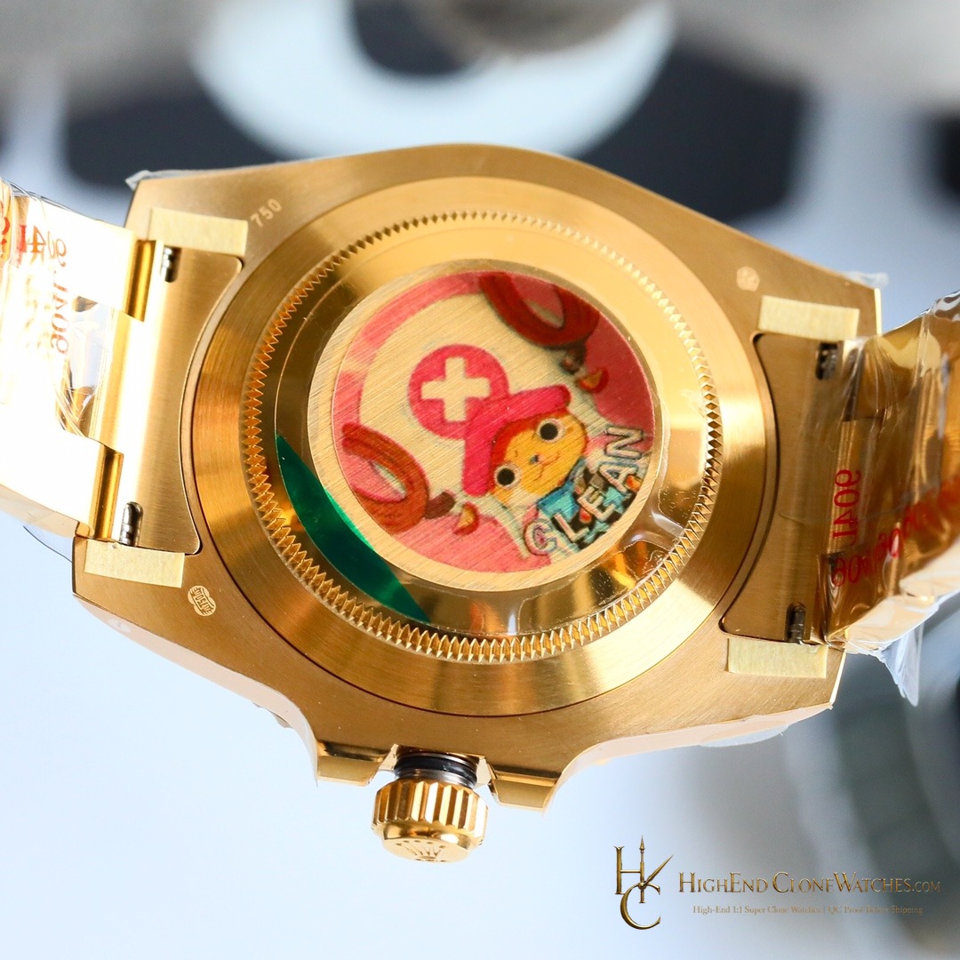 Rolex Submariner 126618LN caseback view super clone watch