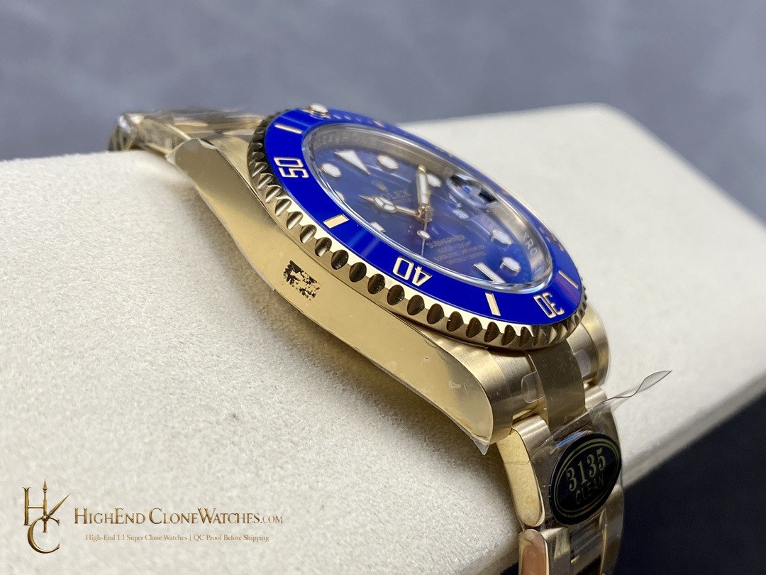 Rolex Submariner 126618LB crown and case detail super clone watch