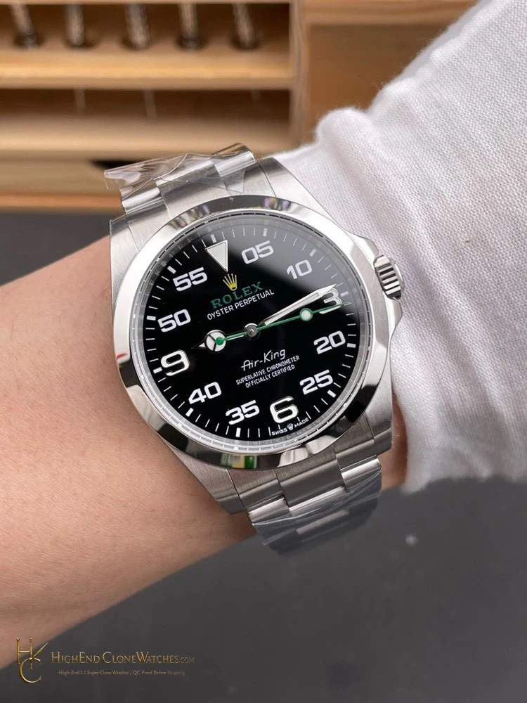 Rolex Air-King 126900 bezel detail super clone watch