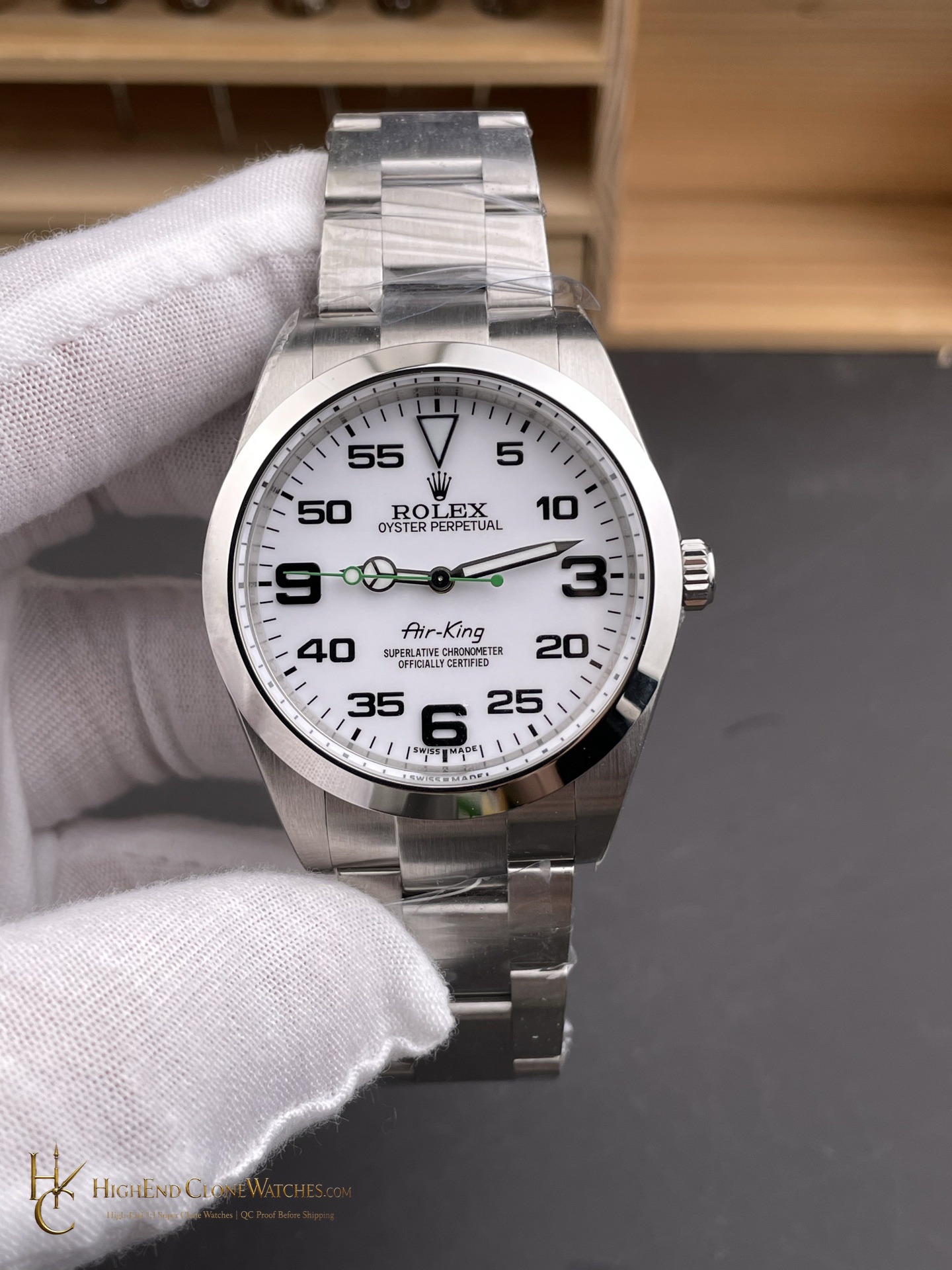 Rolex Air-King 116900-3230 front view super clone watch