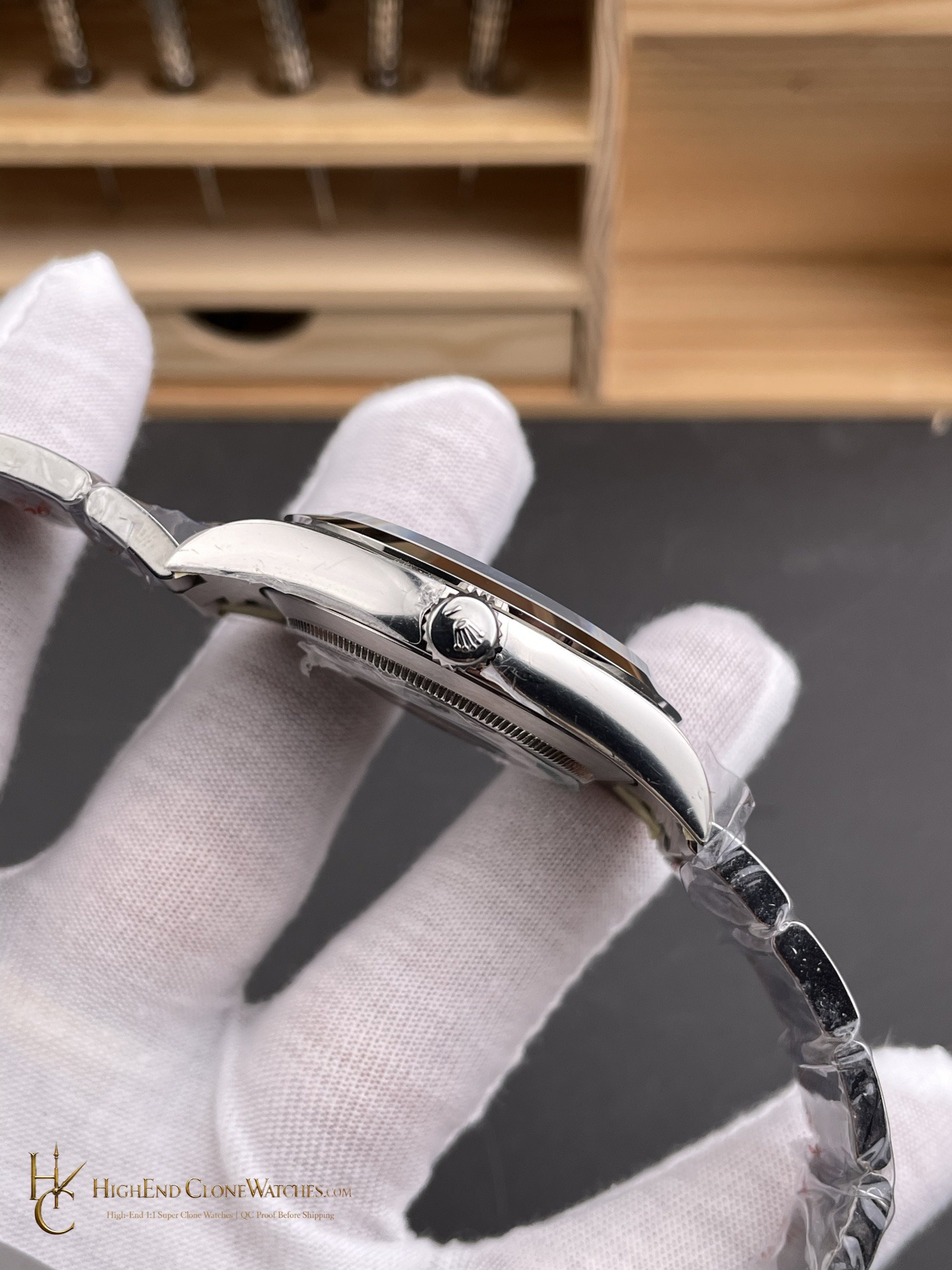 Rolex Air-King 116900-3230 bezel detail super clone watch