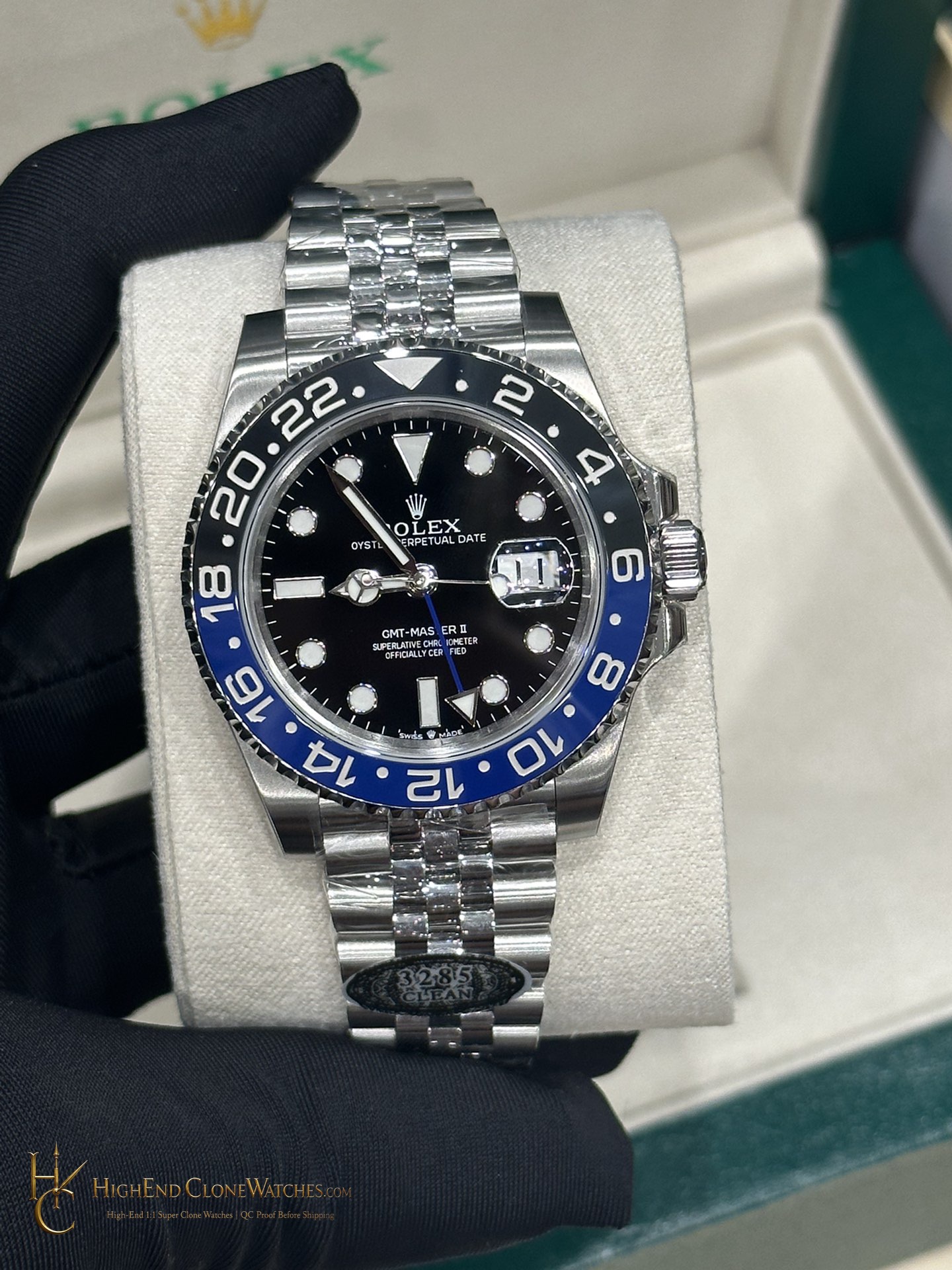 Rolex GMT-Master II 126710BLNR front view super clone watch