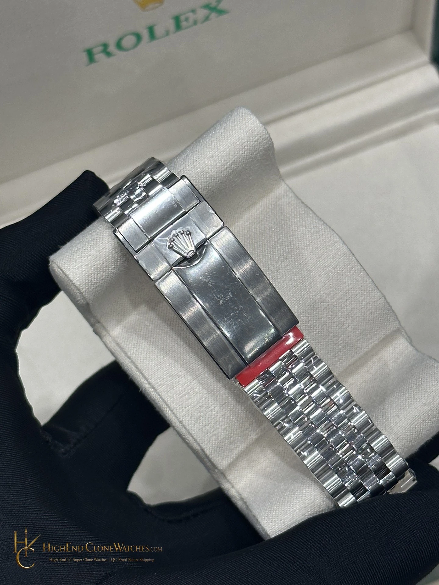Rolex GMT-Master II 126710BLNR crown and case detail super clone watch