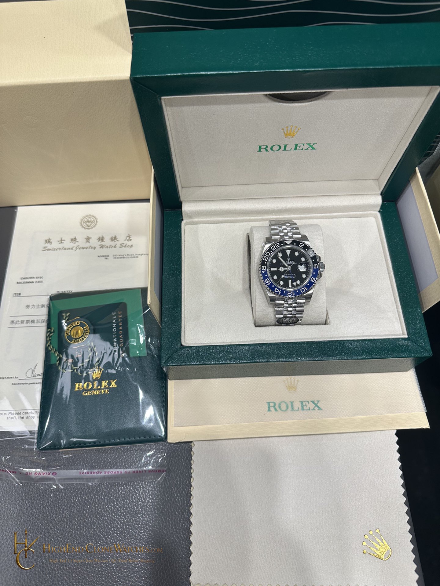 Rolex GMT-Master II 126710BLNR wrist shot super clone watch