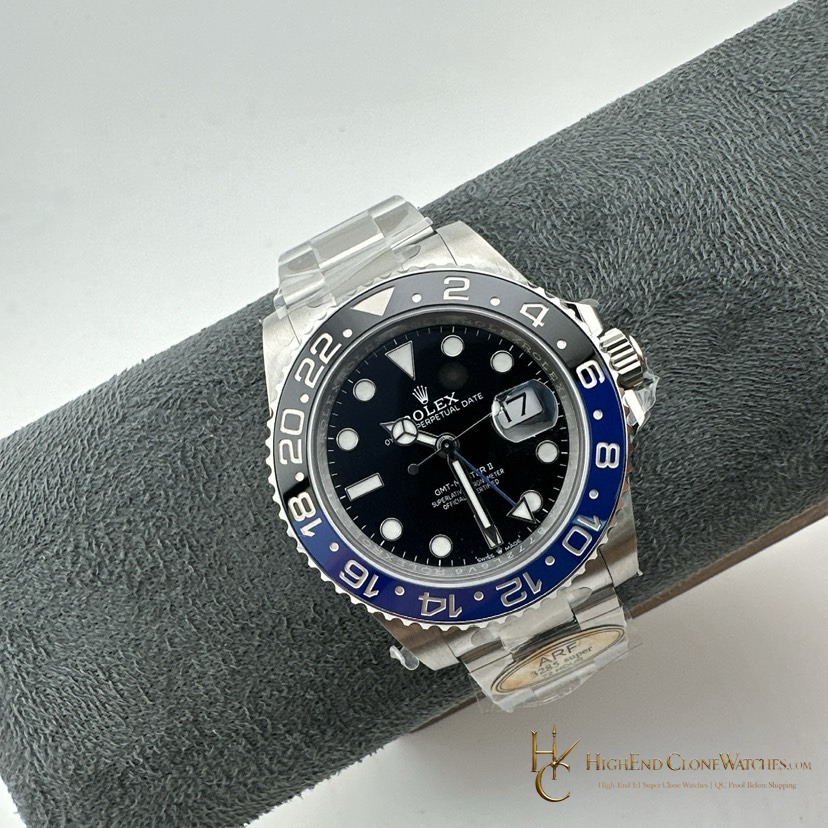 Rolex GMT-Master II 126710BLNR bezel detail super clone watch