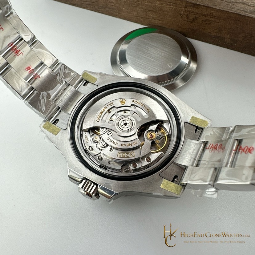 Rolex GMT-Master II 126710BLNR caseback view super clone watch