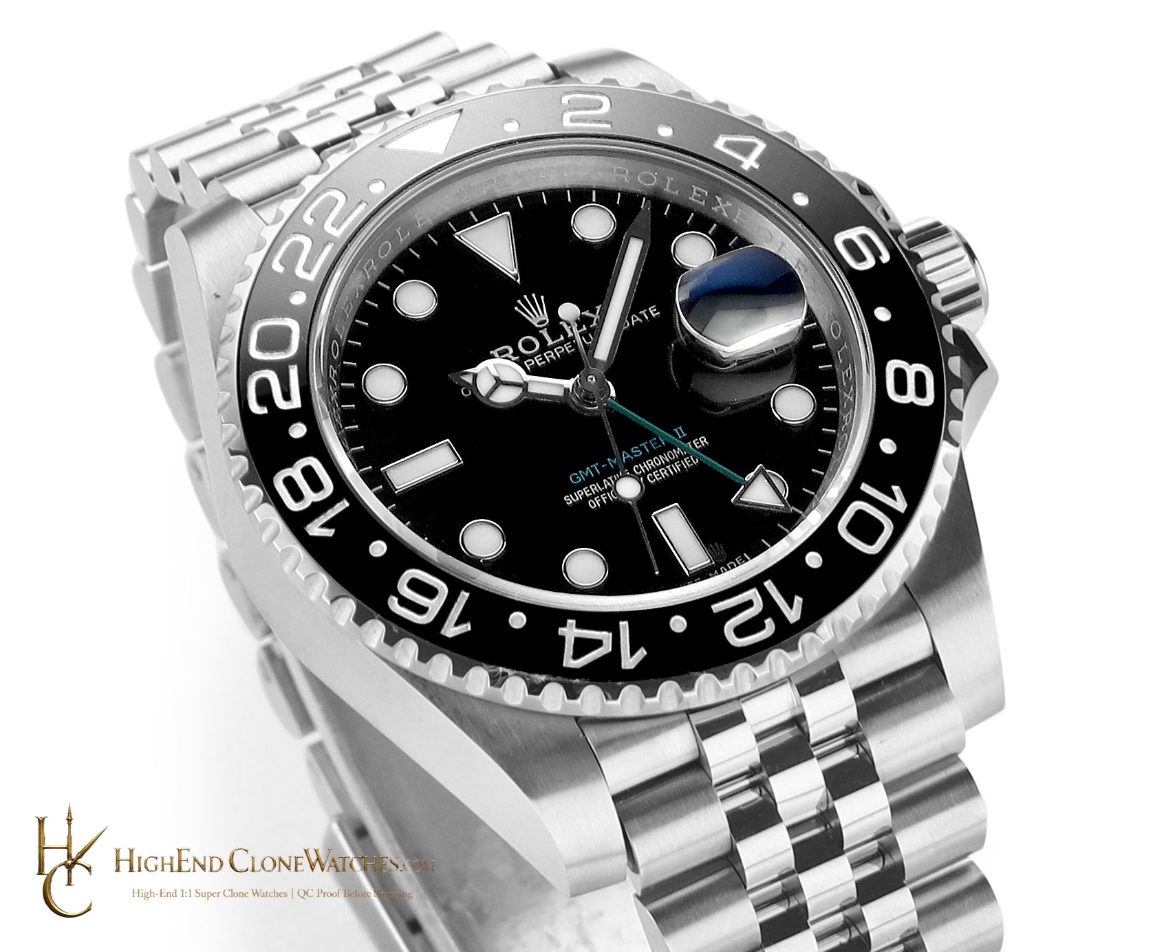 Rolex GMT-Master II 126710GRNR dial and marker detail super clone watch