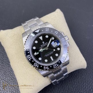 Rolex GMT-Master II 126710GRNR angled dial view super clone watch