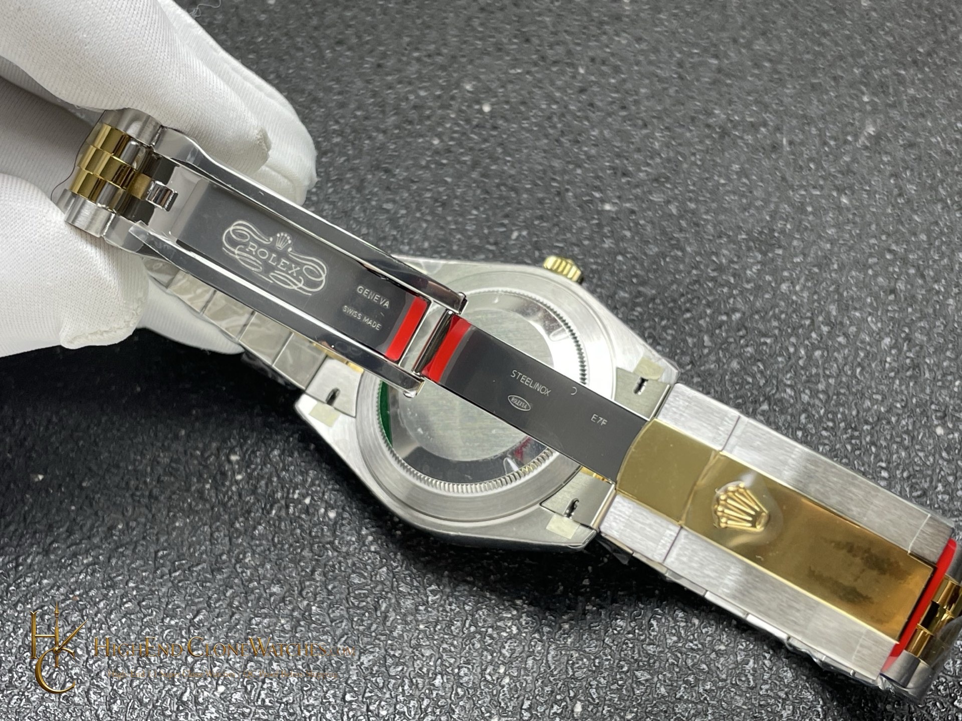 Rolex Datejust 126333 crown and case detail super clone watch