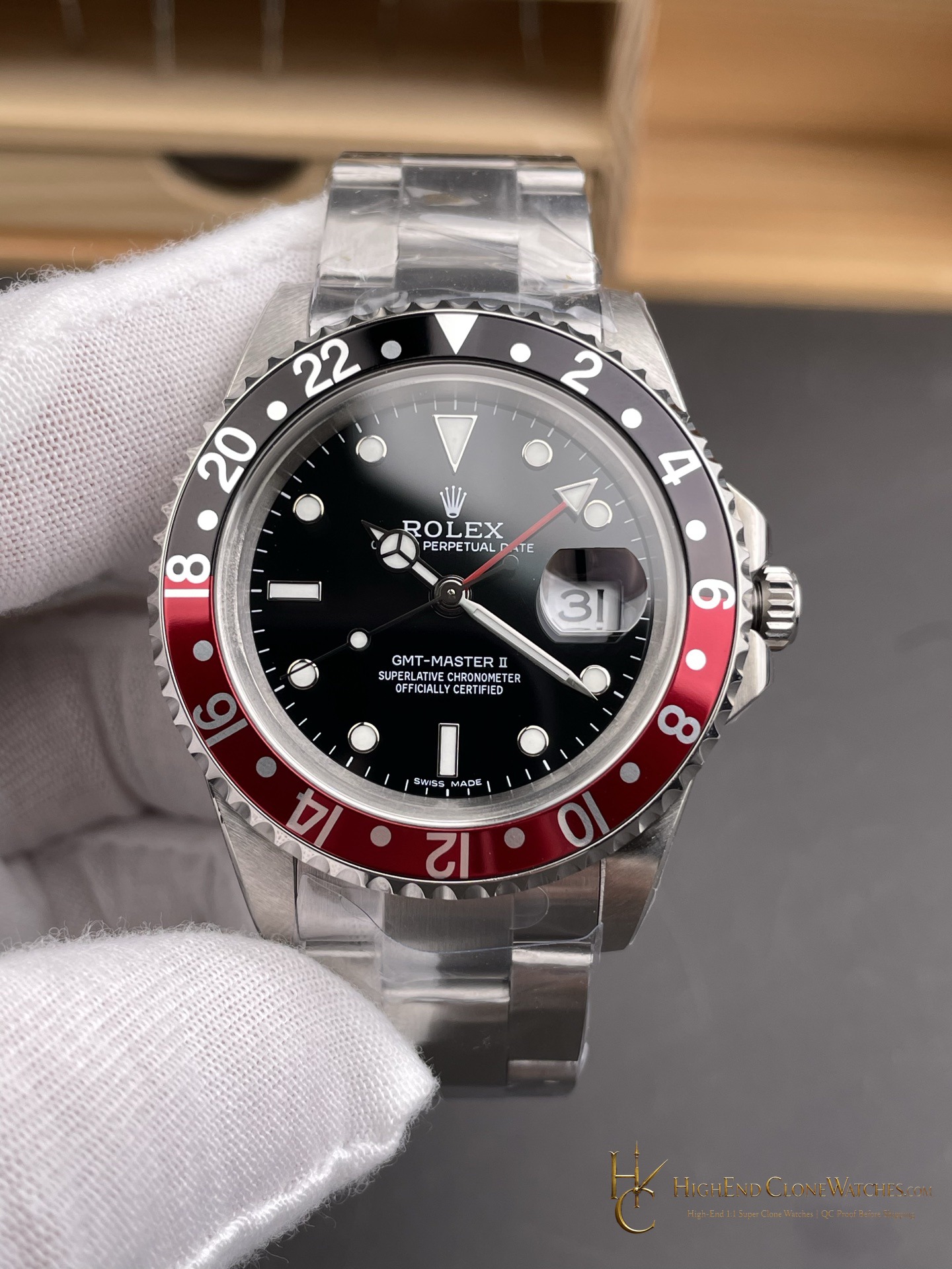 Rolex GMT-Master II 16710 dial and marker detail super clone watch