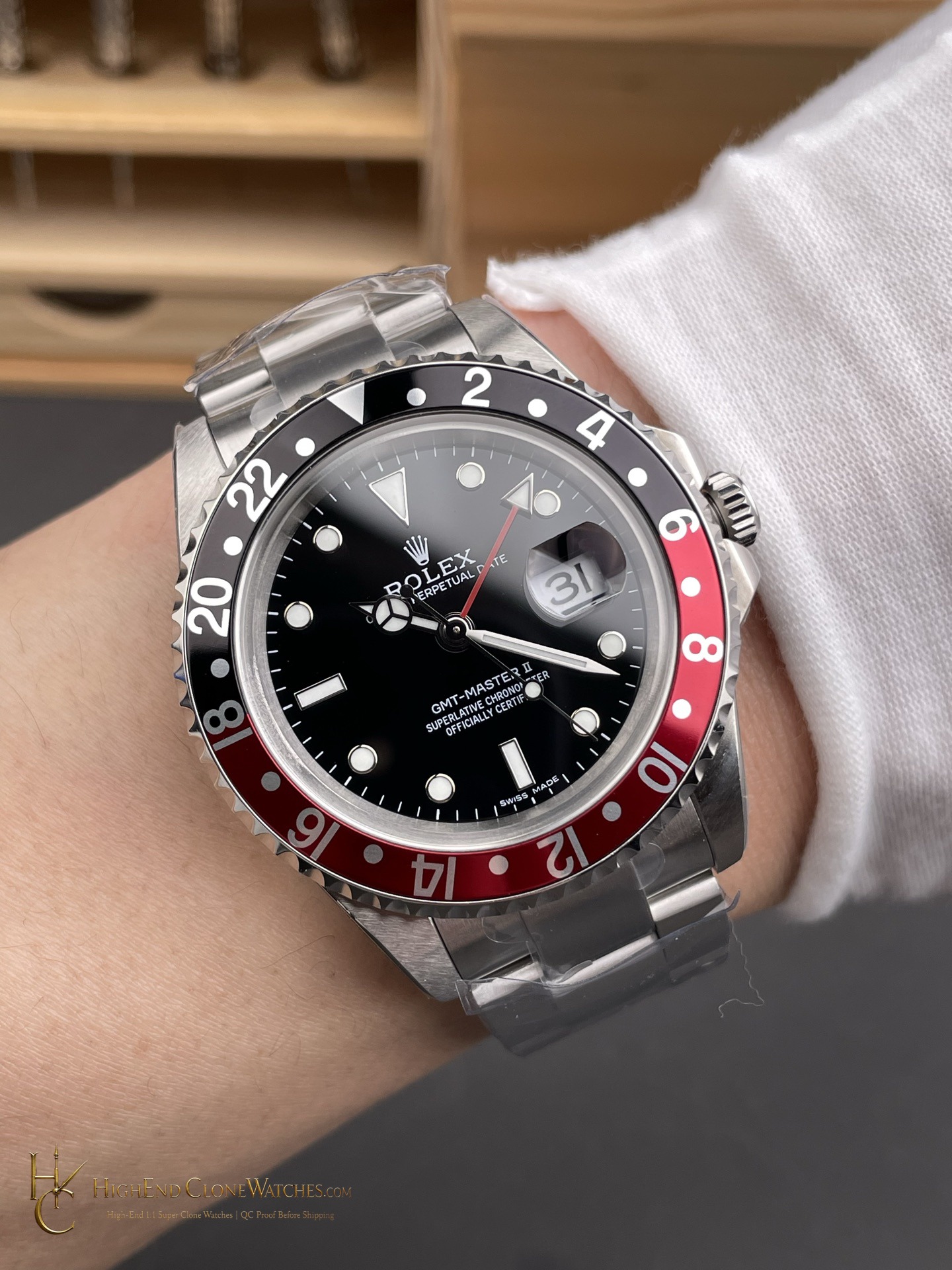 Rolex GMT-Master II 16710 caseback view super clone watch