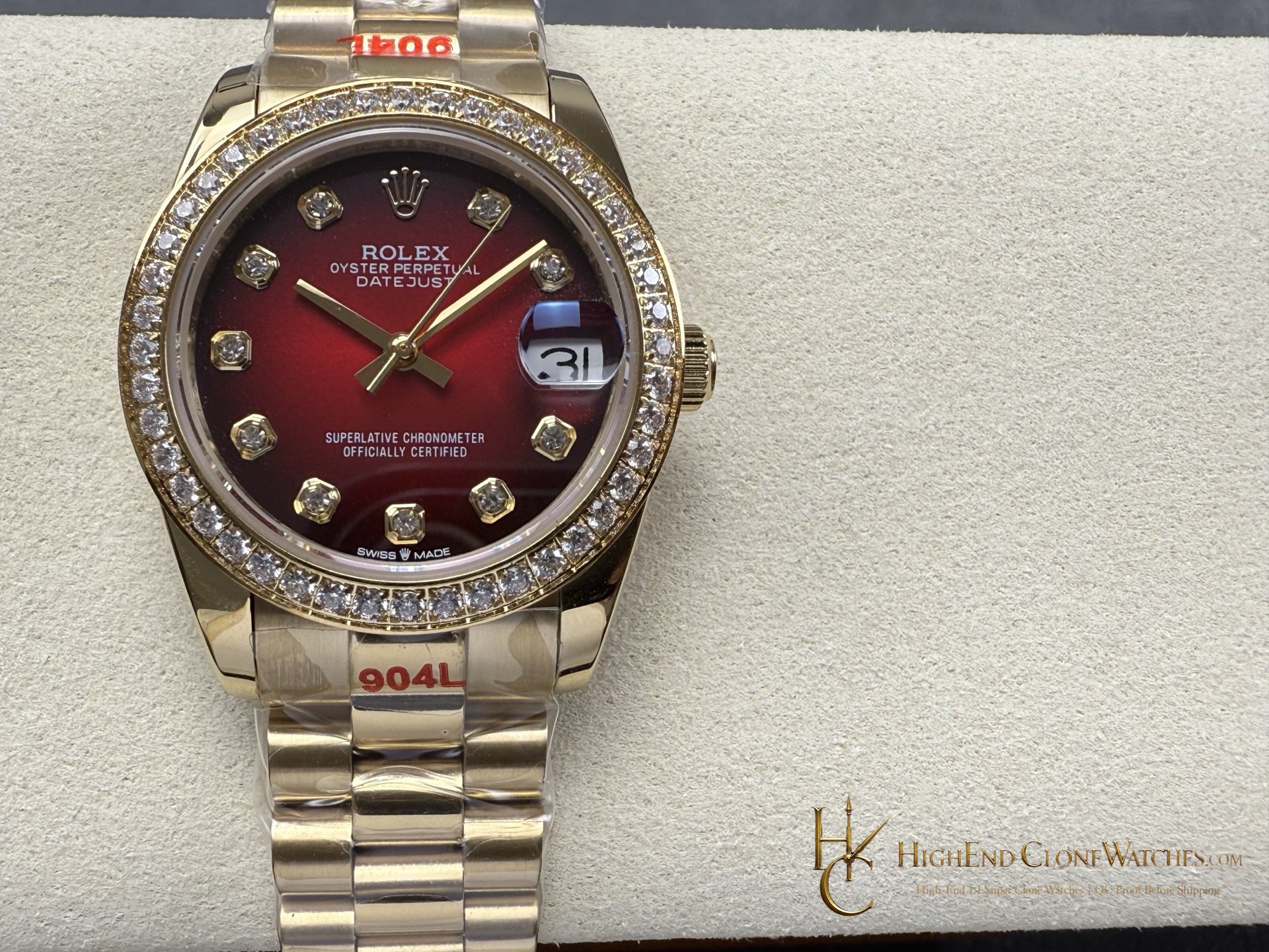 Rolex Datejust 278288RBR front view super clone watch