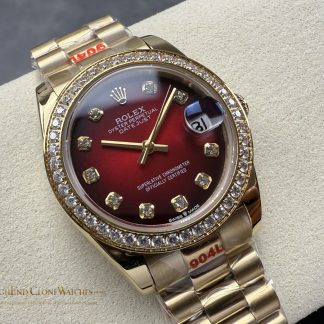 Rolex Datejust 278288RBR angled dial view super clone watch