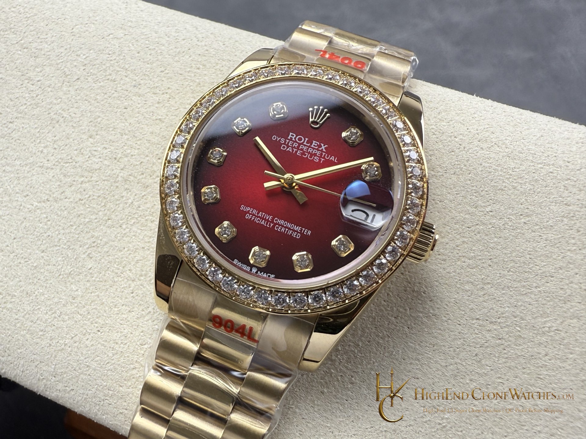 Rolex Datejust 278288RBR dial and marker detail super clone watch
