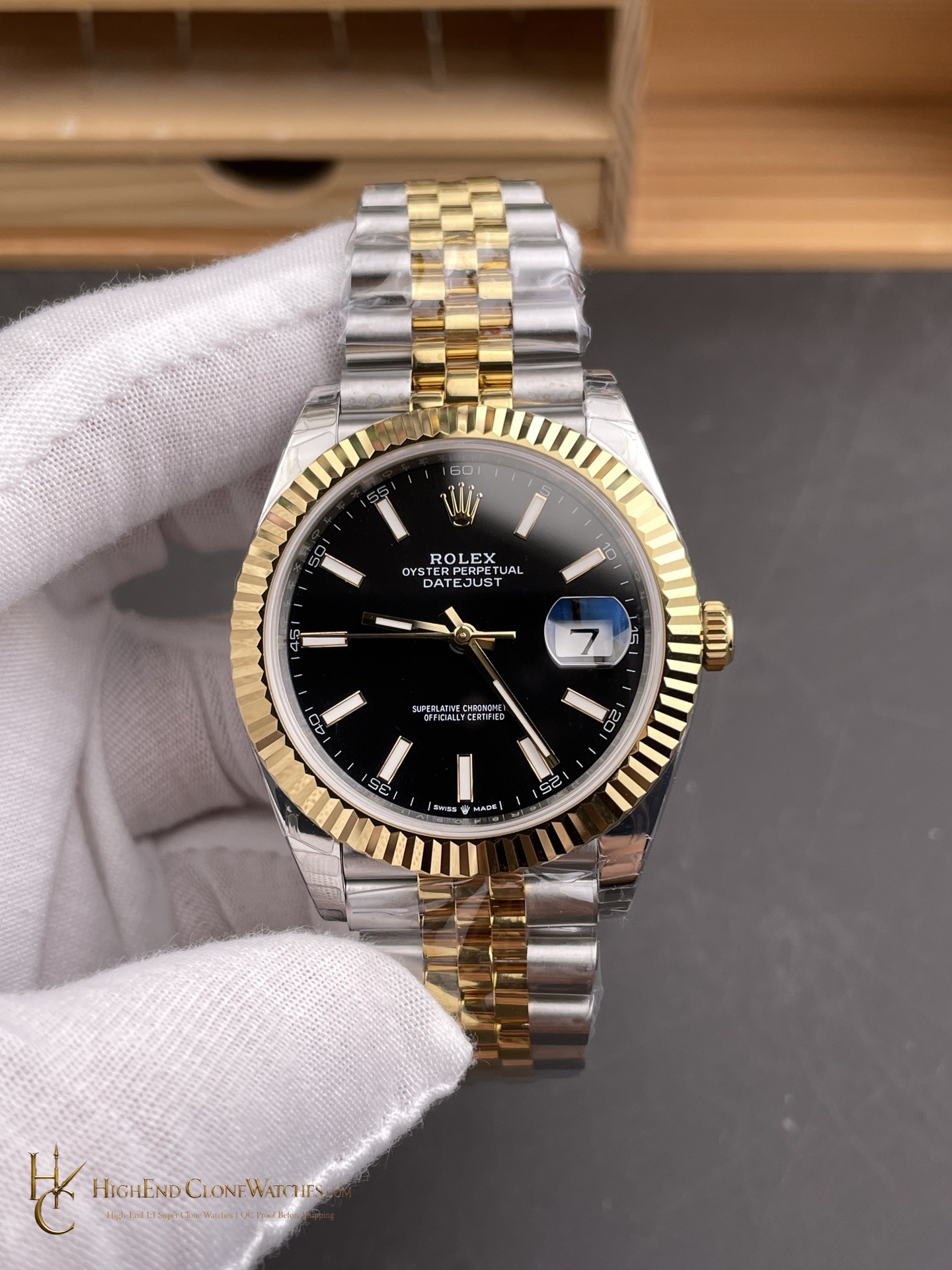 Rolex Datejust 126333 front view super clone watch