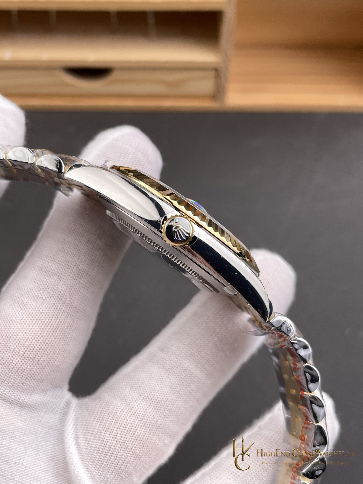 Rolex Datejust 126333 bezel detail super clone watch