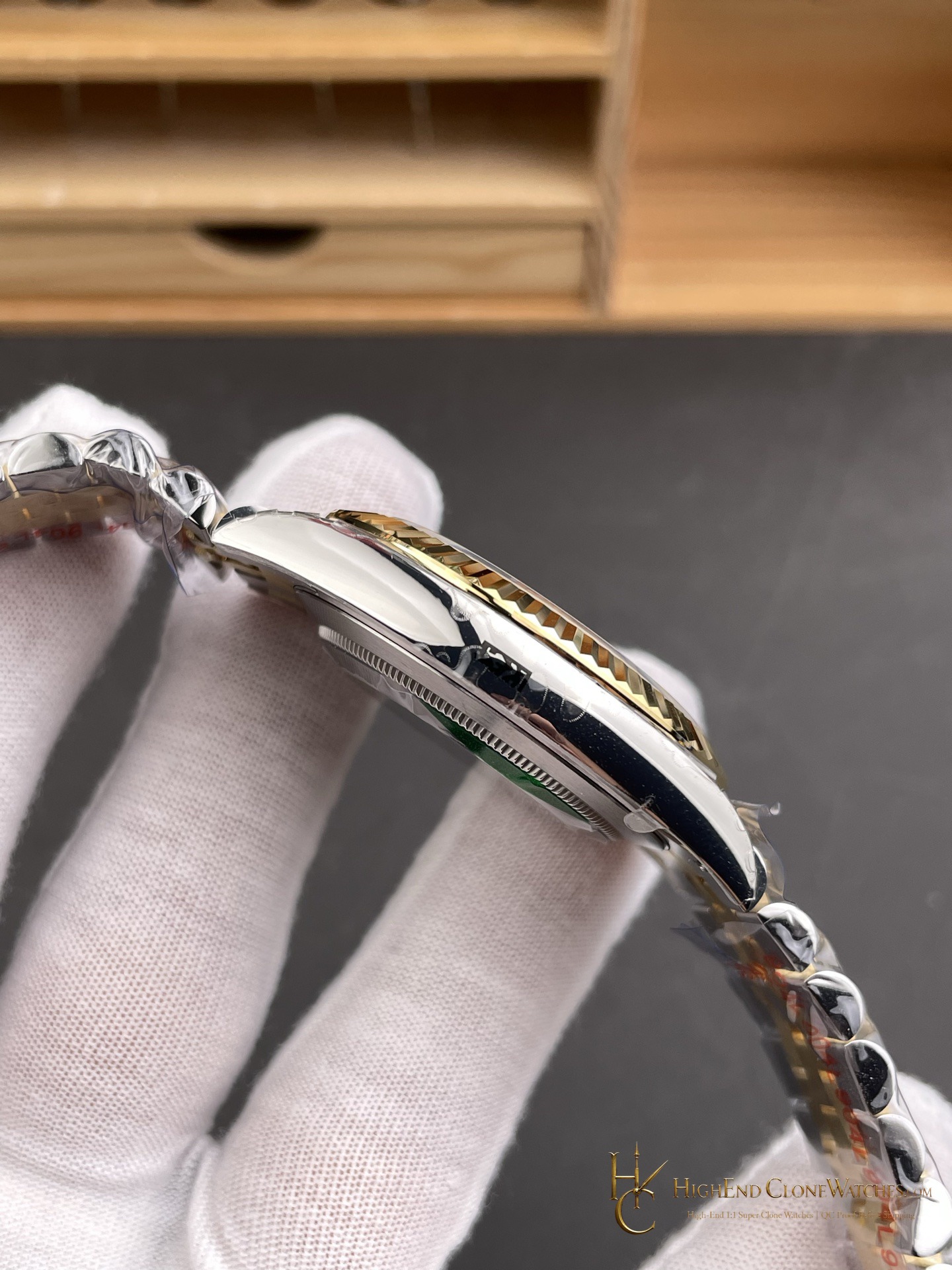 Rolex Datejust 126333 crown and case detail super clone watch